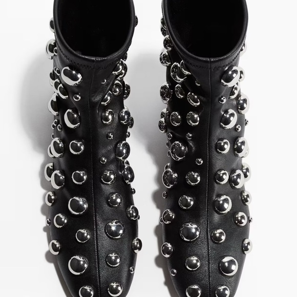 H&M Black Studded Ankle Boots - Picture 2 of 3